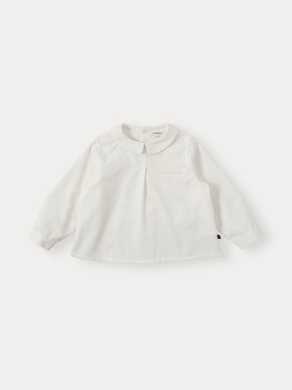 Corduroy Warm Slit Shirt - Ivory