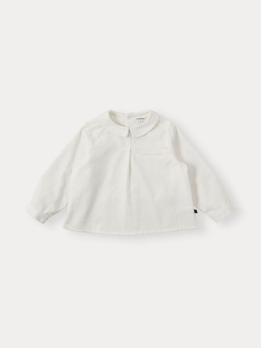 Corduroy Warm Slit Shirt - Ivory