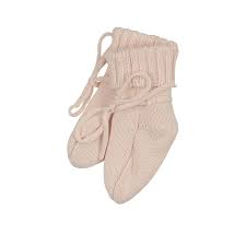 Waffle Knit Booties - Blush