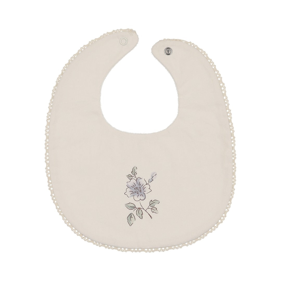 Blossom Round Bib - Powder