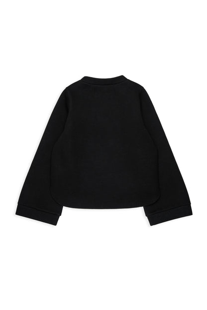 High Low Sweater With Blue stripes - Black