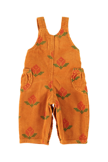 Dungarees (BM2606) - Camel W/ Flowers