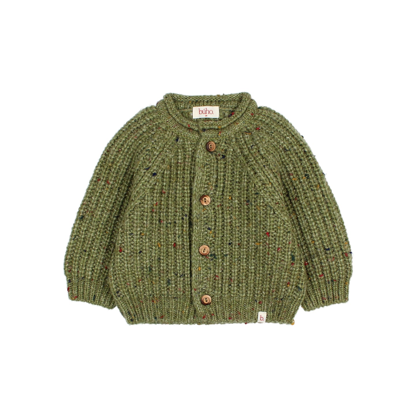 Baby Botonato Cardigan - Green Tea