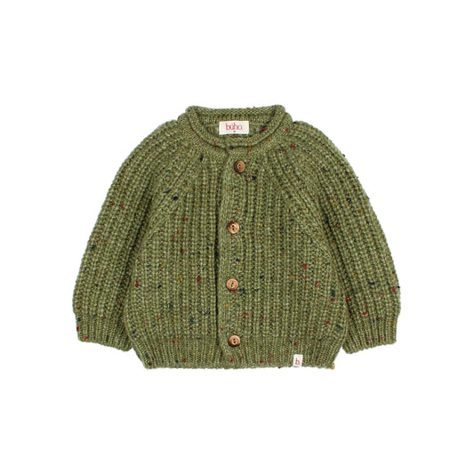 Baby Botonato Cardigan - Green Tea