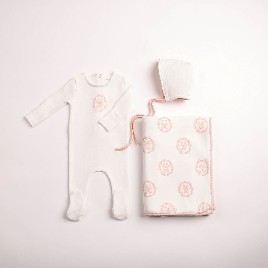 Butterfly Motif 3pc Set - Chalk white Girls