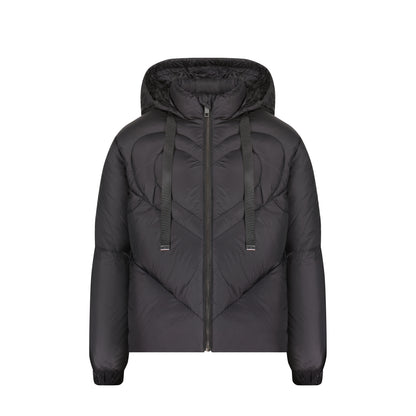 Coat with Heart Quilting - Black