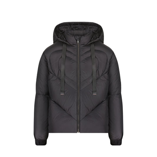 Coat with Heart Quilting - Black