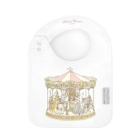 Atelier Choux Satin Bib - Carousel Pink
