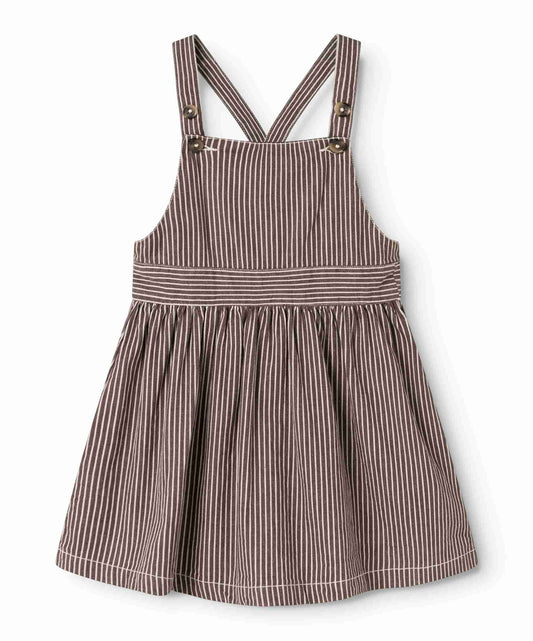 Sanne Dress - Dark Brown Stripes