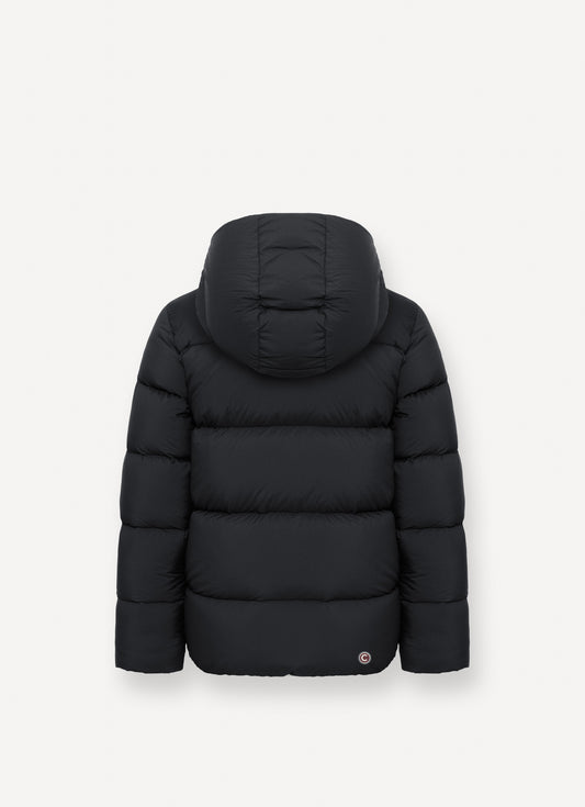 Quilted Jacket W/ Hood - Black