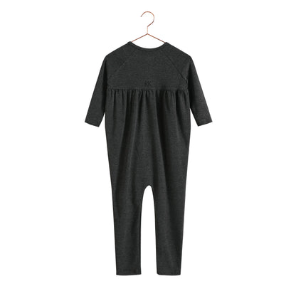 Isla Soft Sweater Baby Romper - Heather Gray