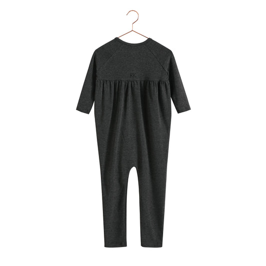 Isla Soft Sweater Baby Romper - Heather Gray