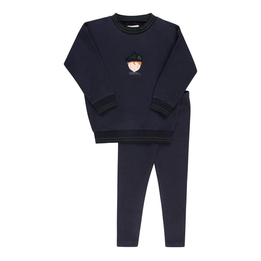 French Terry Scottish 2 Pc Set - Navy