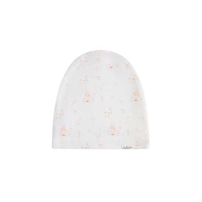 Forest Print Footie/Hat - Pink