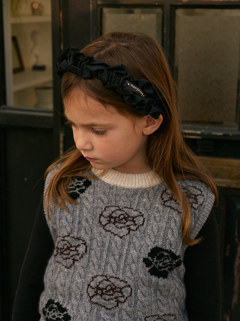 Cecile Frill Head Band - Black