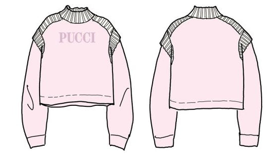 Sweater With Logo Z3183 - Pink