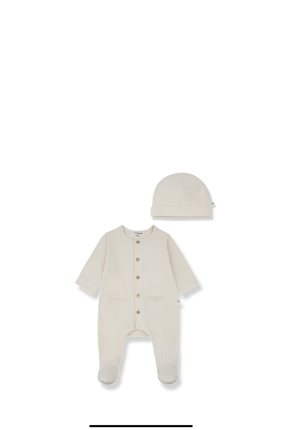 Rennes Jumpsuit With Feet And Hat - Ecru