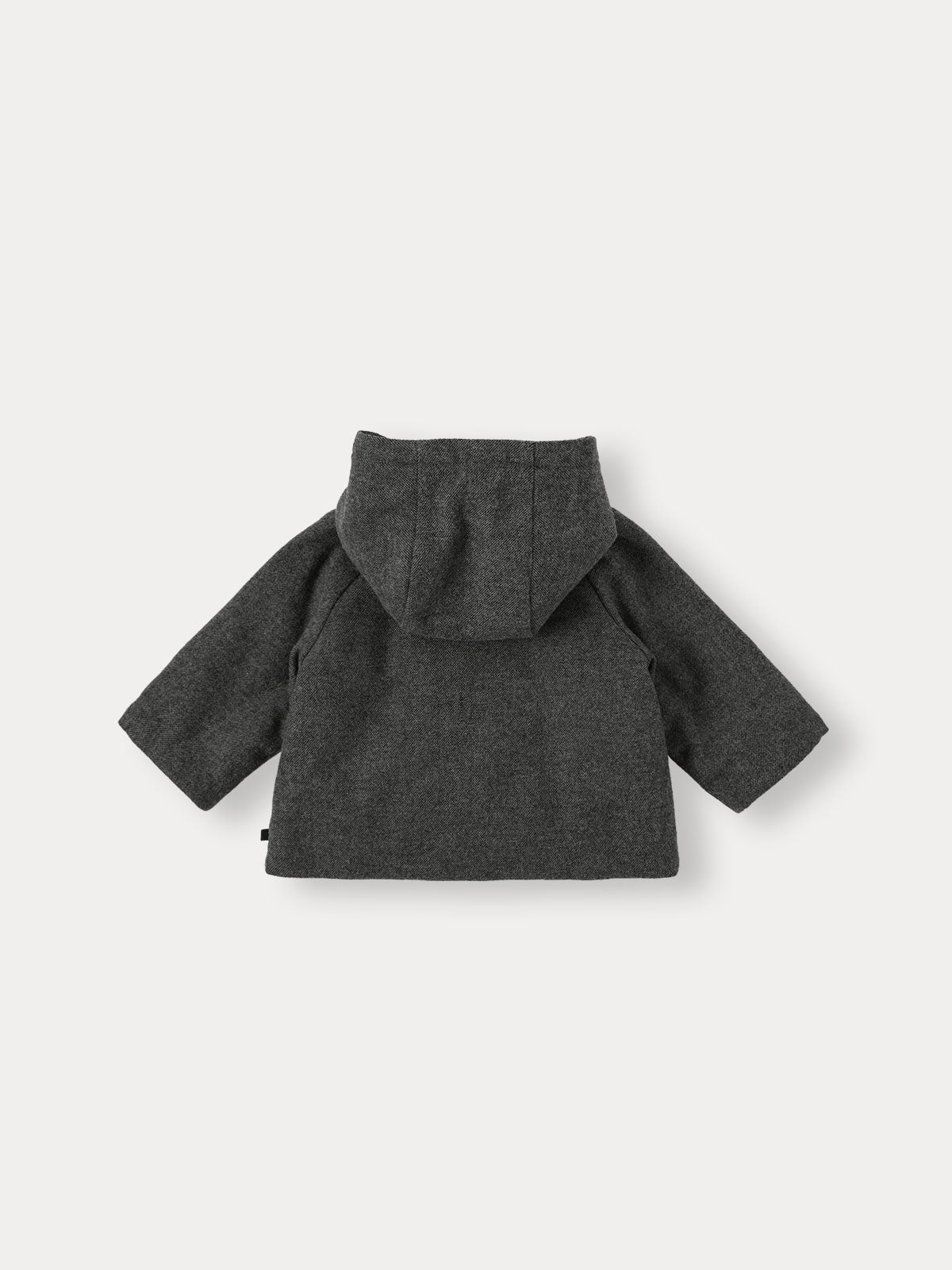 Wool Hooded Coat - Charcoal