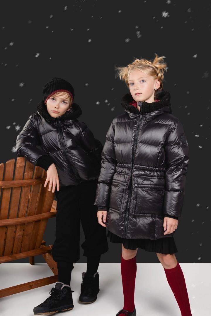 Knit Hood Puffer — Black