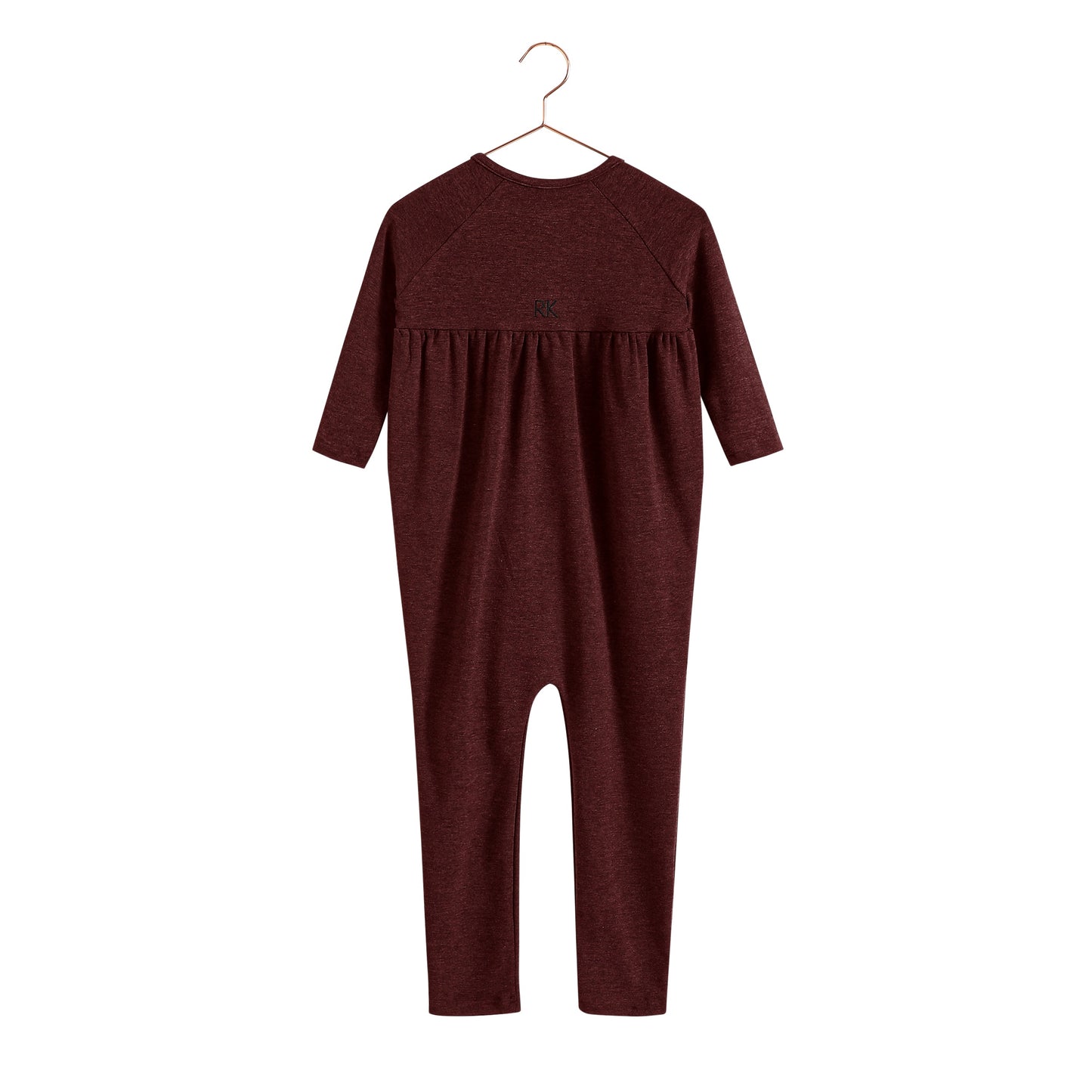 Isla Soft Sweater Baby Romper - Burgundy