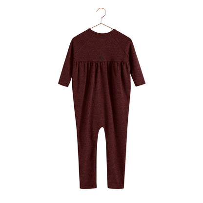 Isla Soft Sweater Baby Romper - Burgundy