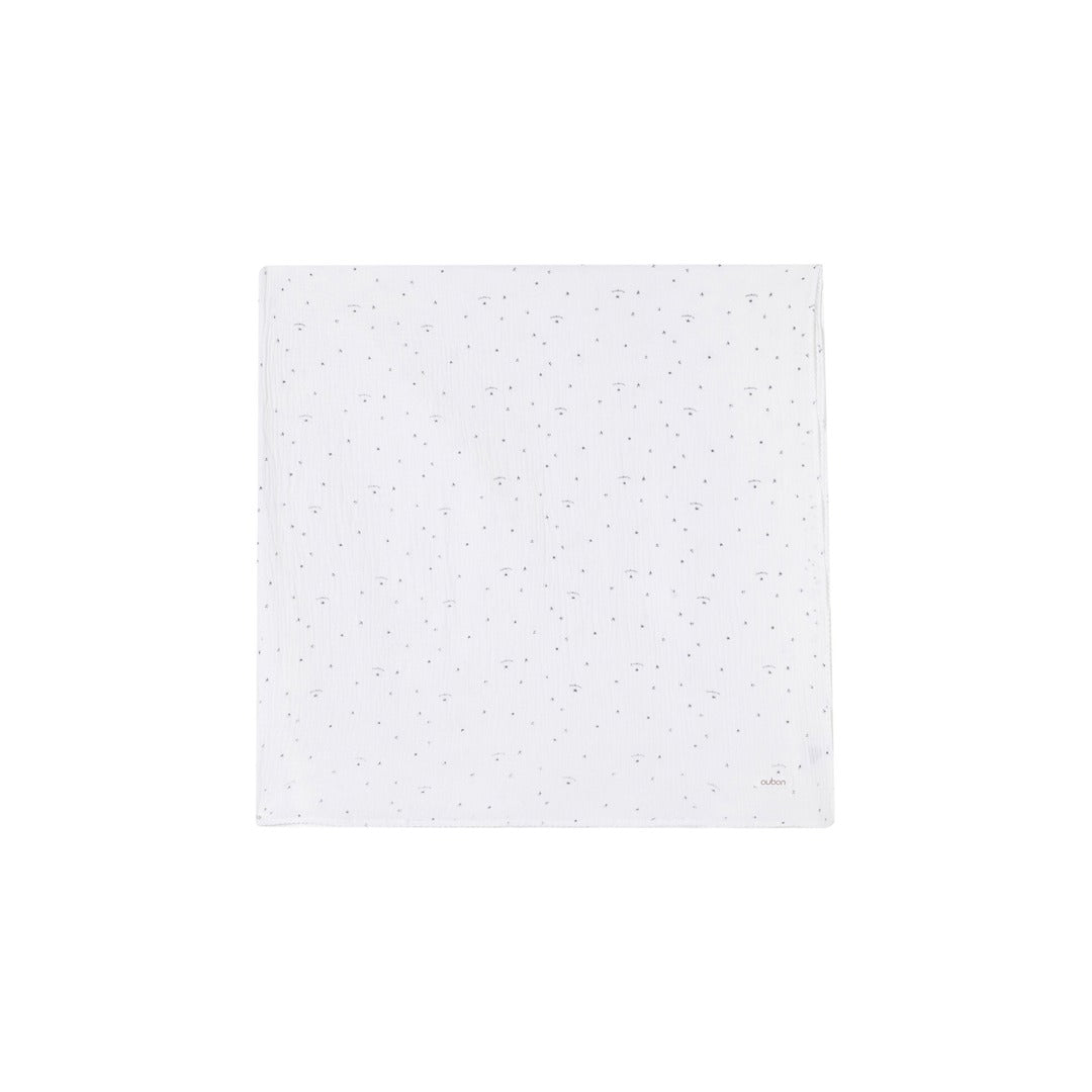 Logo And Star Print Swaddle - Blue