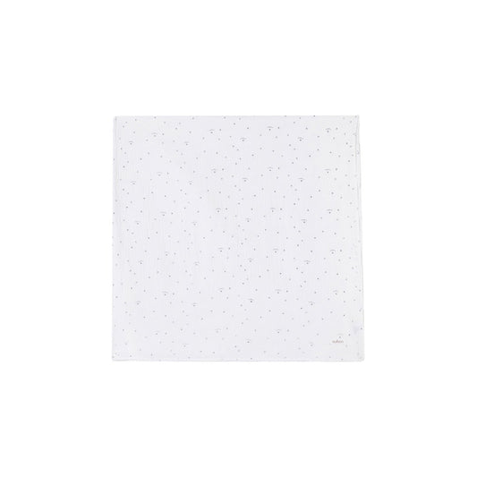 Logo And Star Print Swaddle - Blue