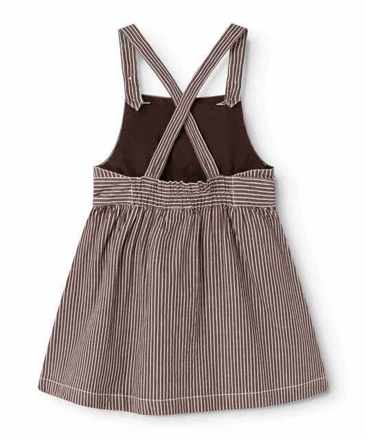 Sanne Dress - Dark Brown Stripes