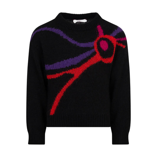Sweater With Multi Color Details W0218 - Multi