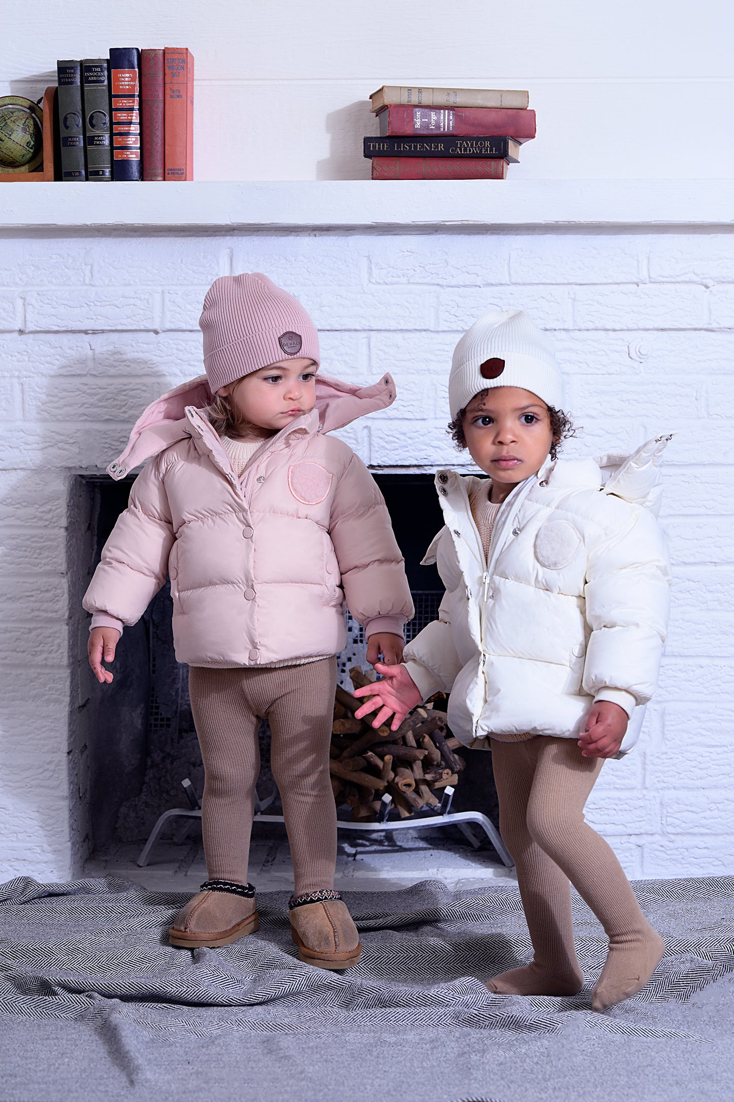 Baby Jacket with Furry Patch - Stone
