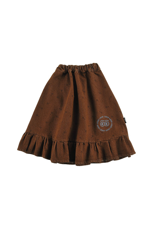 Glide Skirt - Choco/ Polka Dot