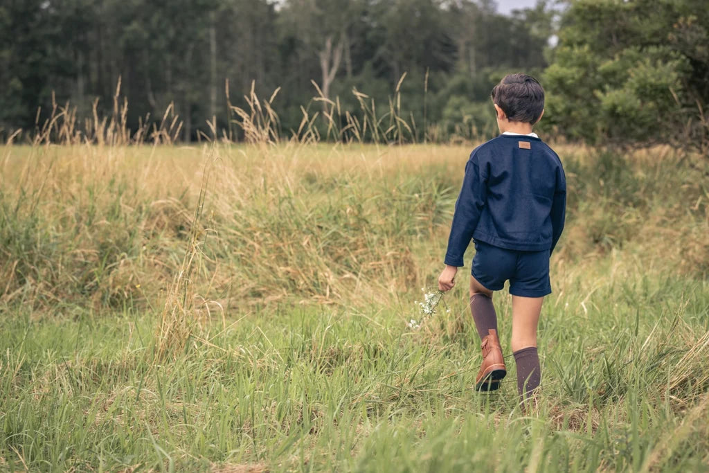 Boys Wool Jacket - Navy