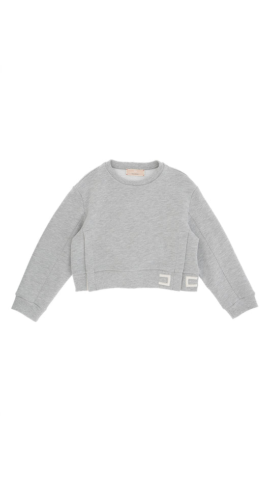 Side Split Sweatshirt (EFFE181) - Melange Grey
