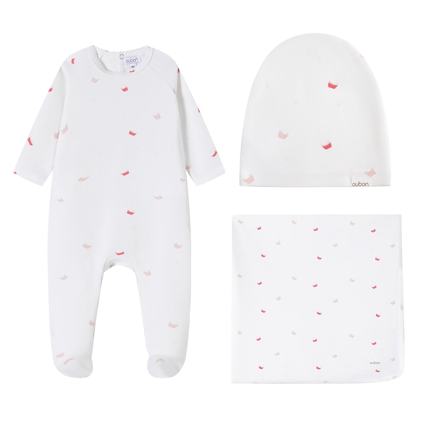 Cupcake Print 3Pc Set - Pink