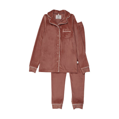 Velour Grandpa PJ - Pink