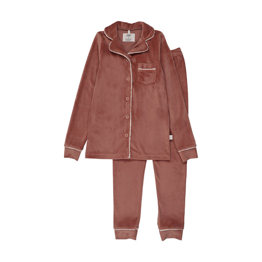 Velour Grandpa PJ - Pink