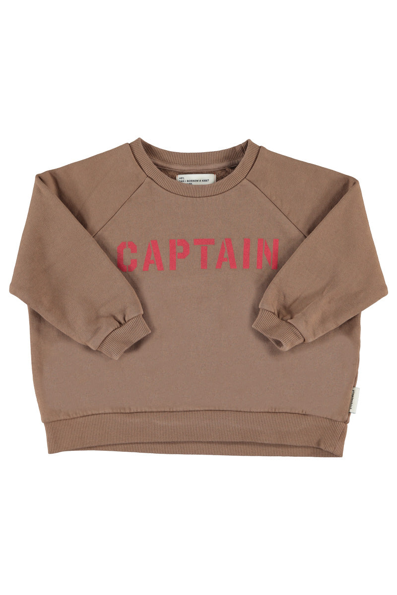 Sweatshirt (FLP2606A) - Brown W/ Piupiuchick Print