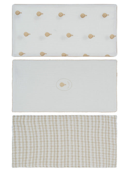 Burp Cloth Set Of 3 - Stone