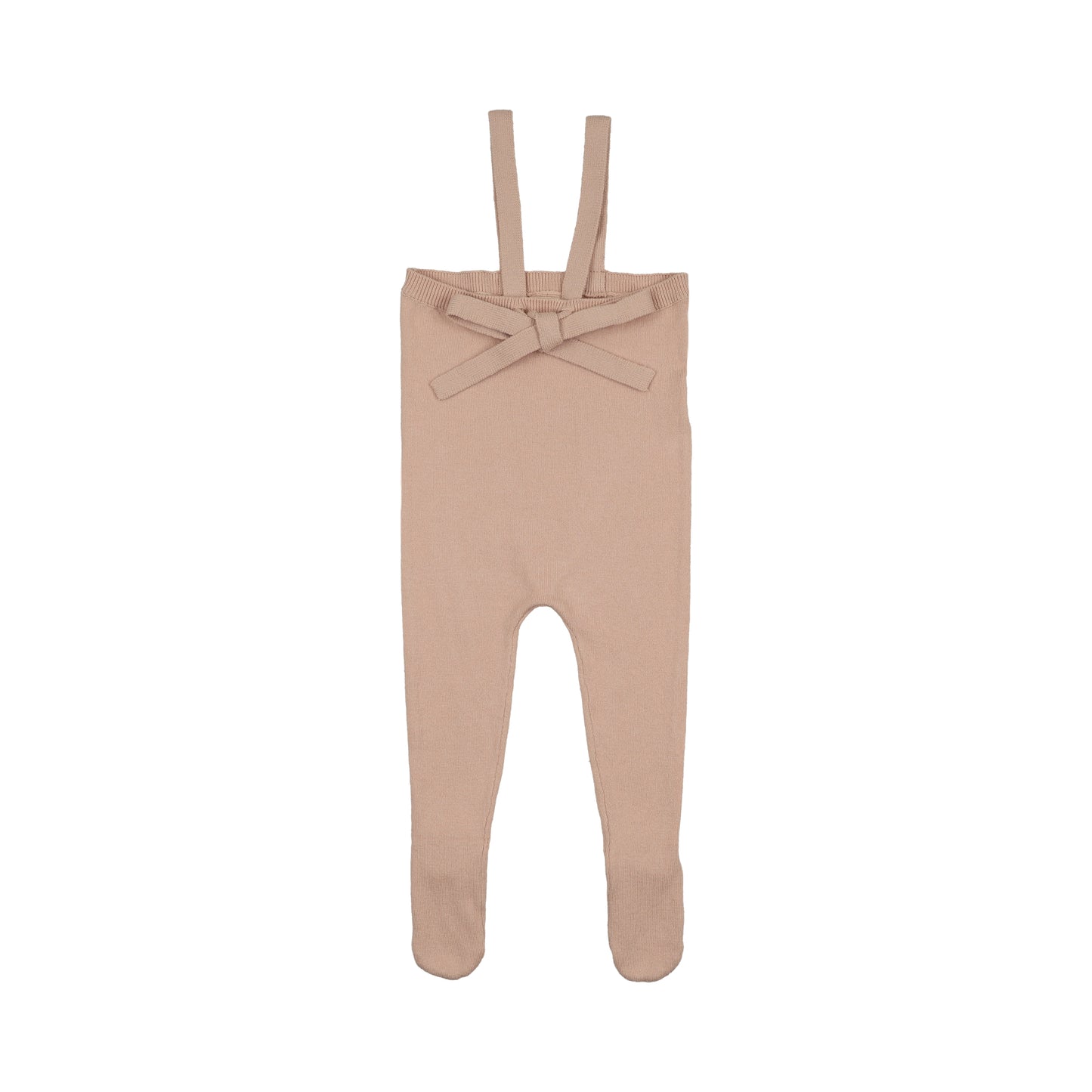 Knit Tied Suspender Overalls - Rose