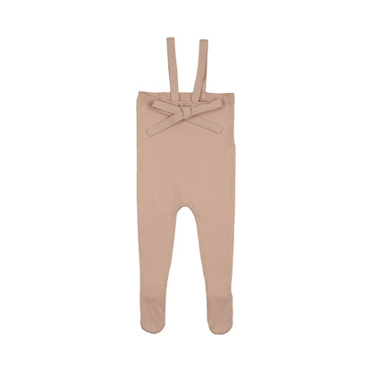 Knit Tied Suspender Overalls - Rose