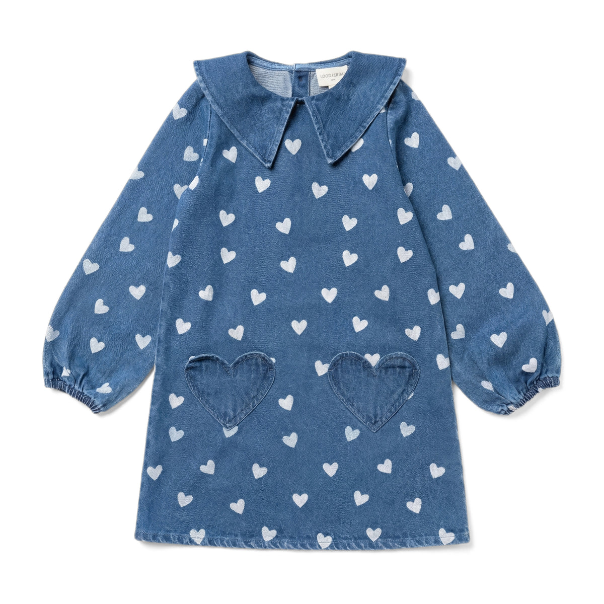 Odile Denim Heart Dress - Blue
