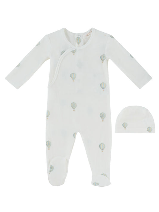 Ciel Enfant Wrap Footie & Hat Set - Blue