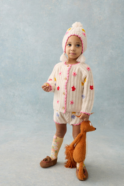 Mony Cardigan And Bloomers - Cream