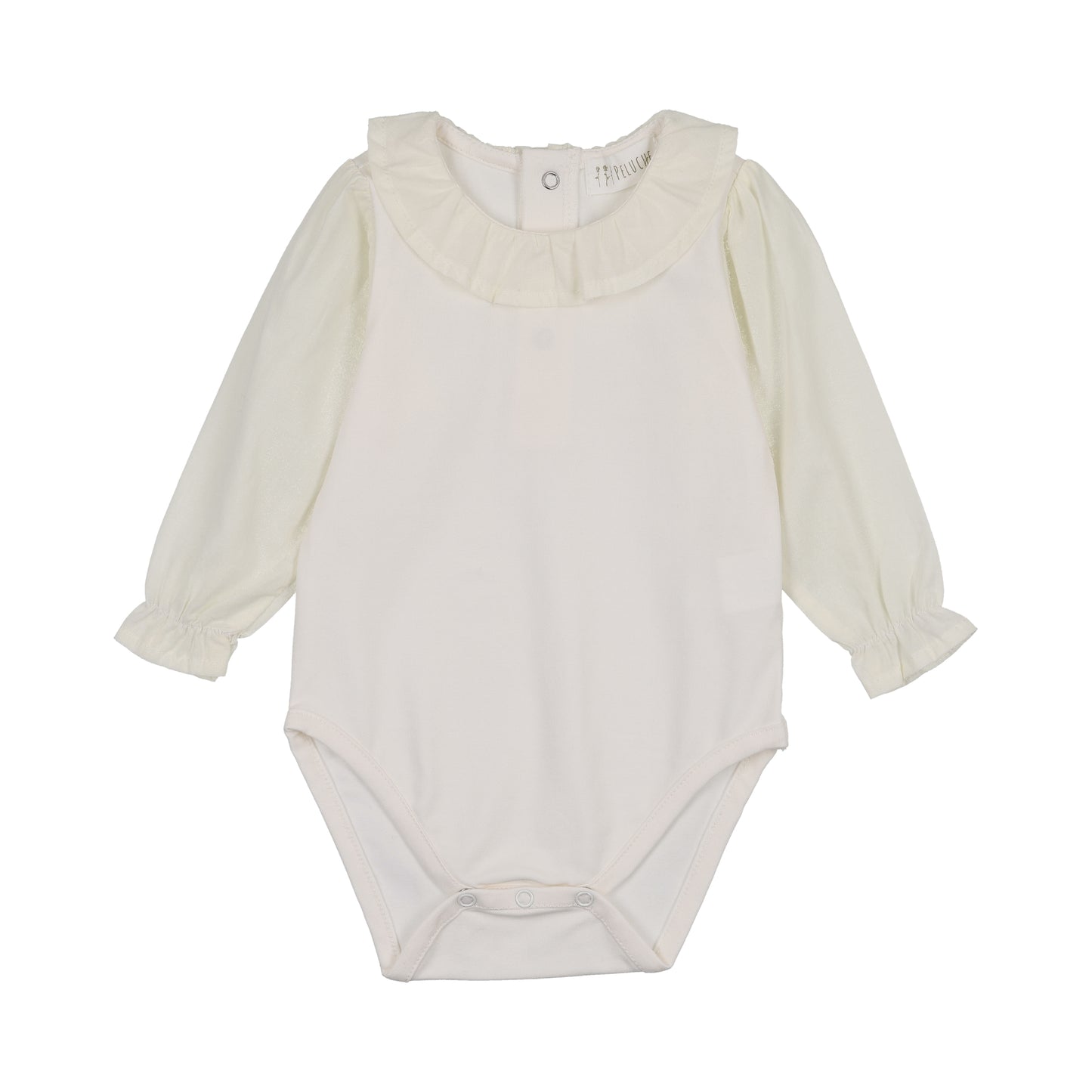 Bodysuit - Crochet Trim - Cream