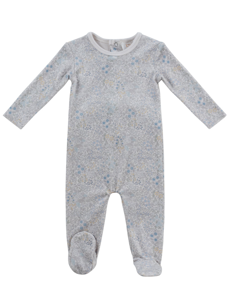 Petite Petal Footie - Blue