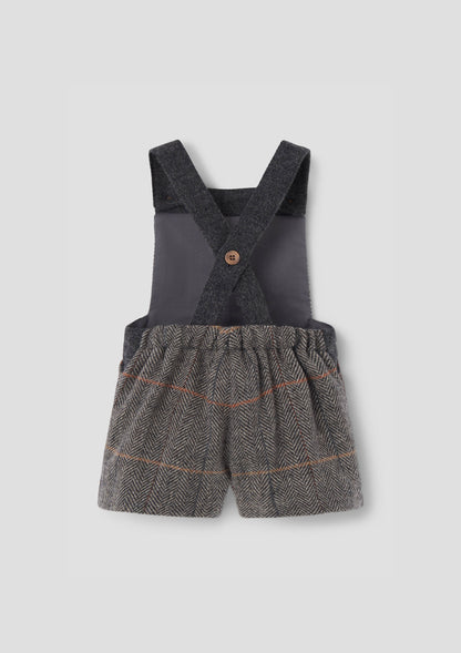 Fleck Contrasting Dungarees 9.3 - Grey