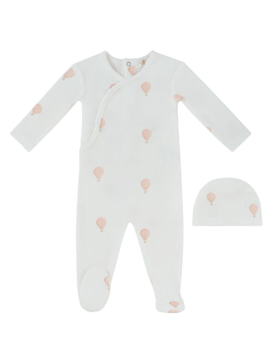 Ciel Enfant Wrap Footie & Hat Set - Pink