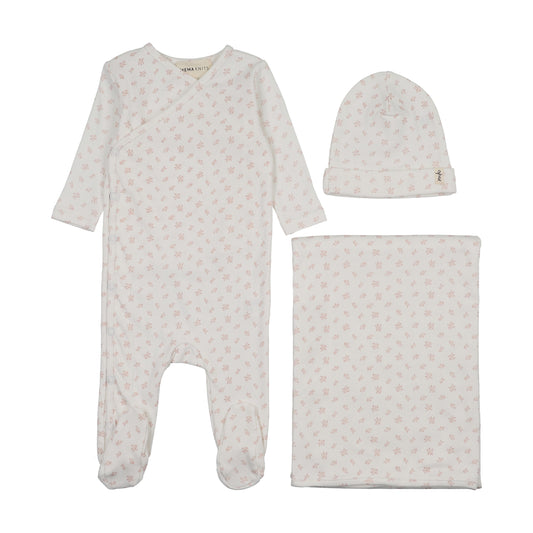 Velour Floral 3pc Set - Pink Floral