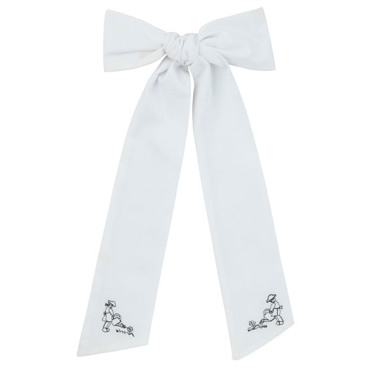 Le enfant Garden bow large - White