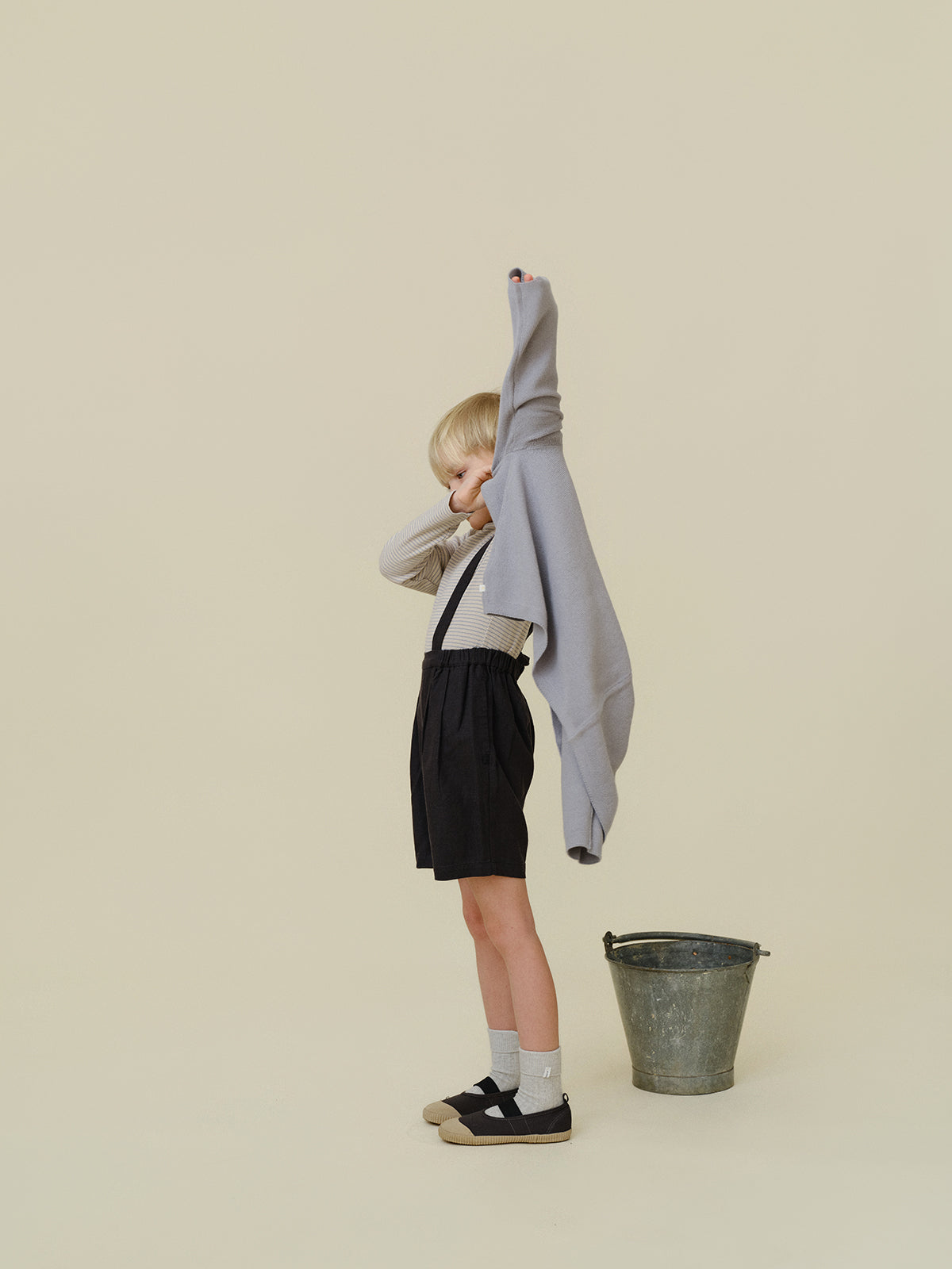 Bene Bene Suspender Linen Half Pants